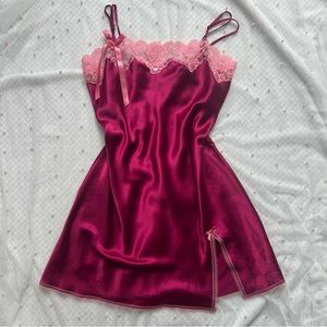 2005 Victorias Secret Angels raspberry slip dress